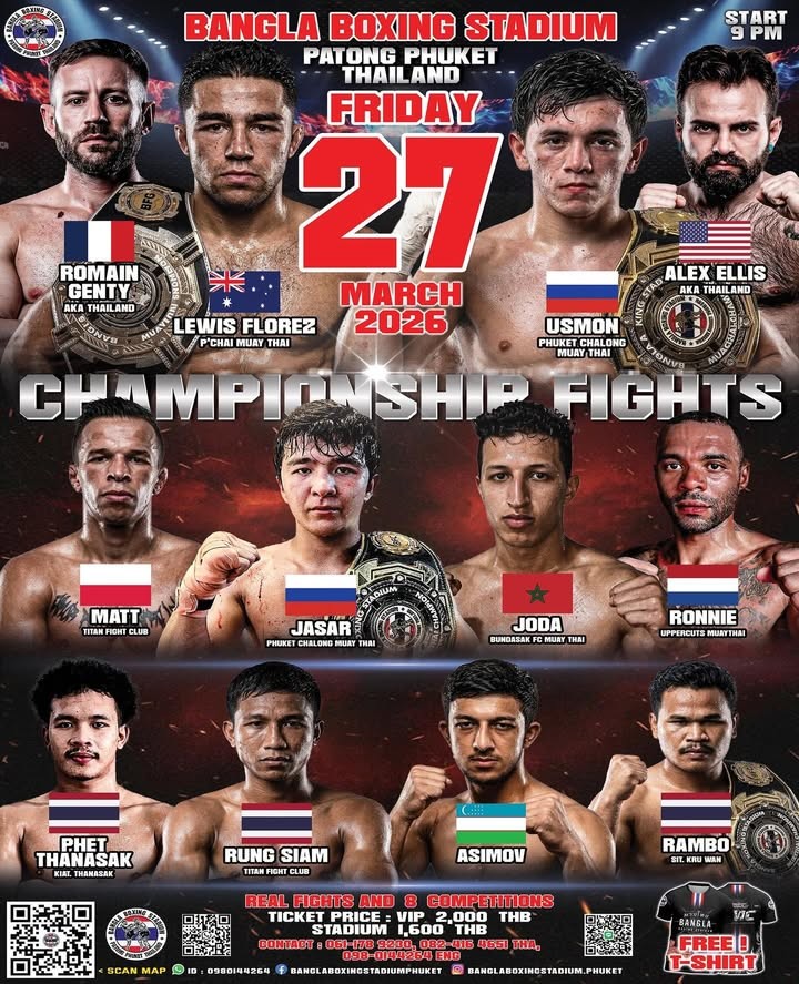 CHAMPIONSHIP FIGHTS 27 MARCH 2026
