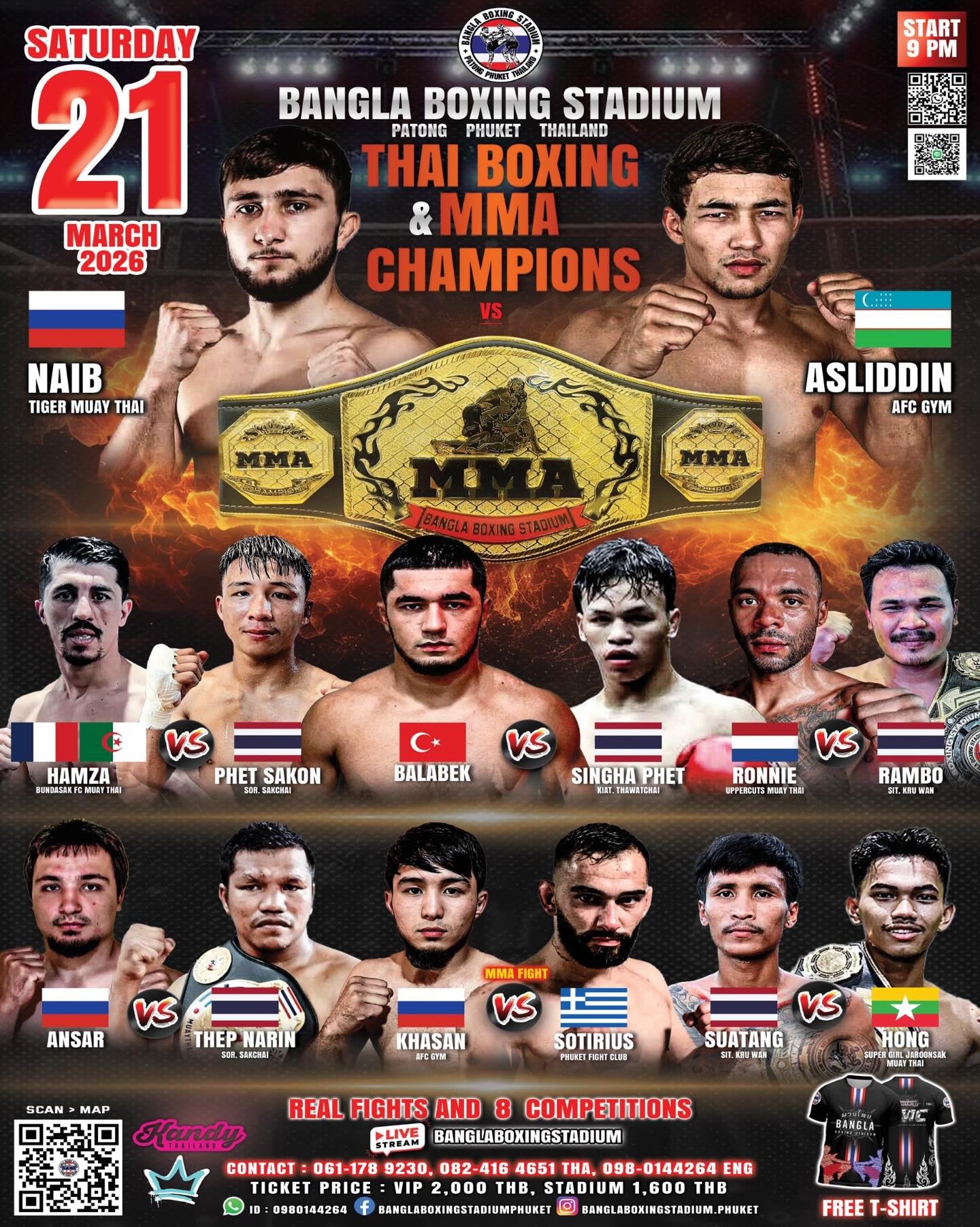 THAI BOXING & MMA CHAMPIONS 21 MARCH 2026
