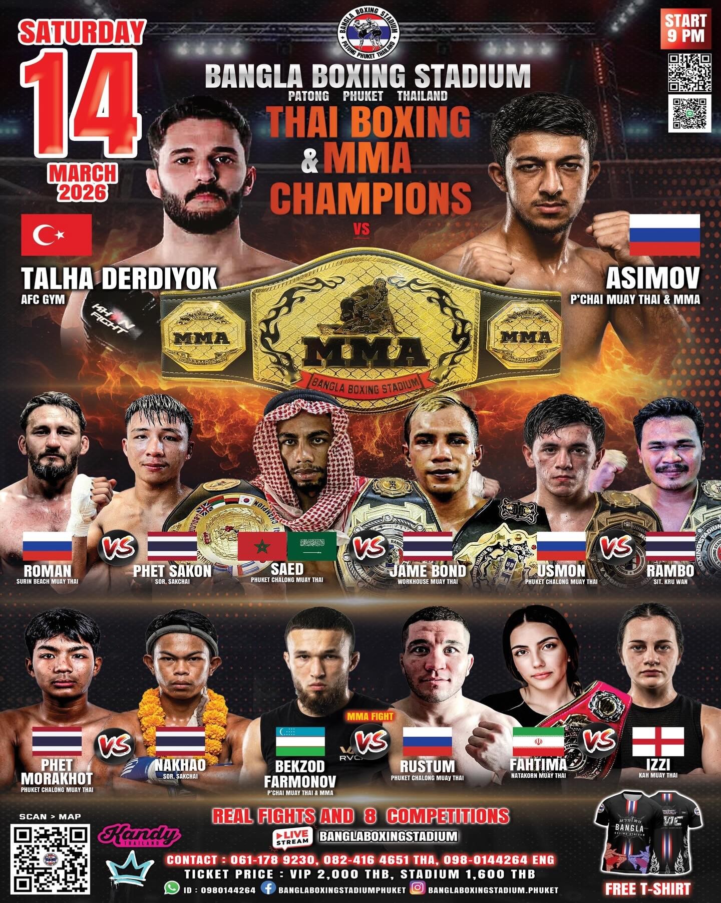 THAI BOXING & MMA CHAMPIONS 14 MARCH 2026