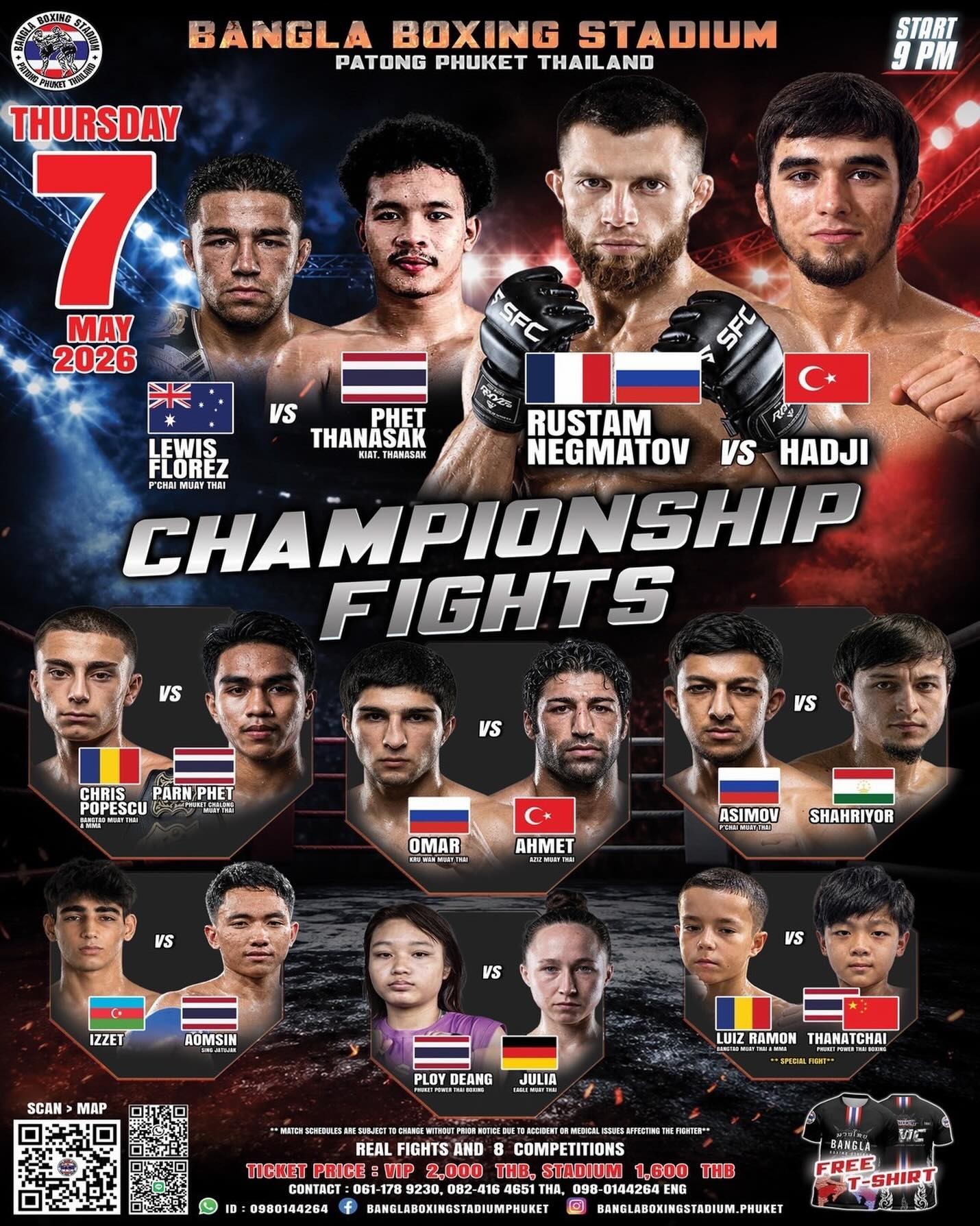 CHAMPIONSHIP FIGHTS 7 MAY 2026